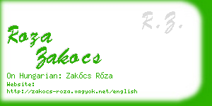 roza zakocs business card