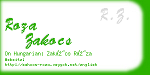 roza zakocs business card